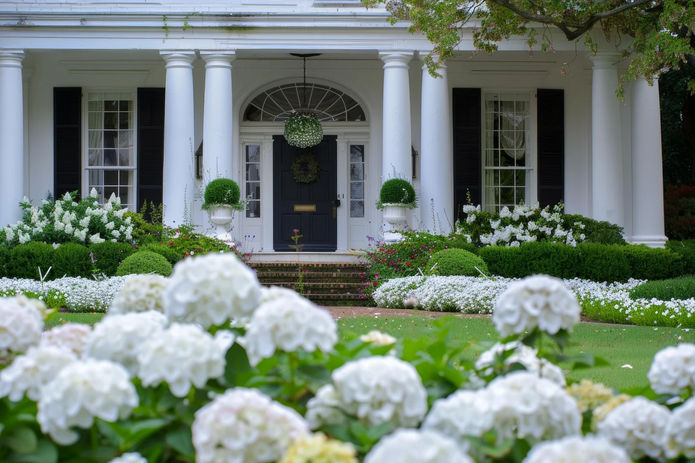 Elegant Southern home and garden representing Mountain Brook, Alabama